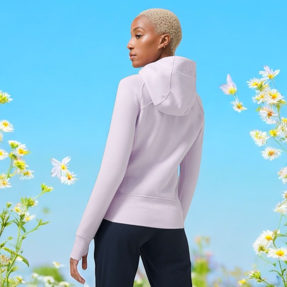 Lululemon Scuba Hoodie Light Cotton Fleece in Lavender Dew Sz 8 - Picture 2 of 15